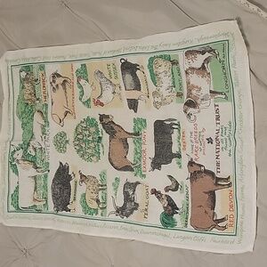 Vintage Pat Albeck Tea Towel for the National Trust Collectable Linen